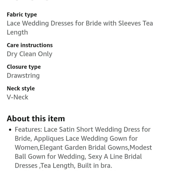 NWT White Lace Tea Length Bridak Shower Or Wedding Dress - Picture 5 of 10